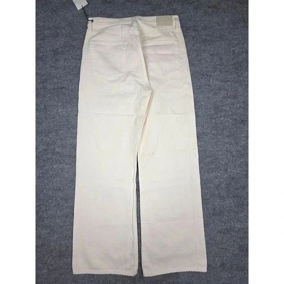 Citizens of Humanity Gaucho Trousers Pants Women's 28 Ivory Wide Leg NWT *Marks - Picture 3 of 16